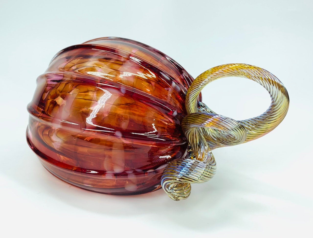 Pumpkin - Medium Red Metallic Gourd | STRONG STREET STUDIO